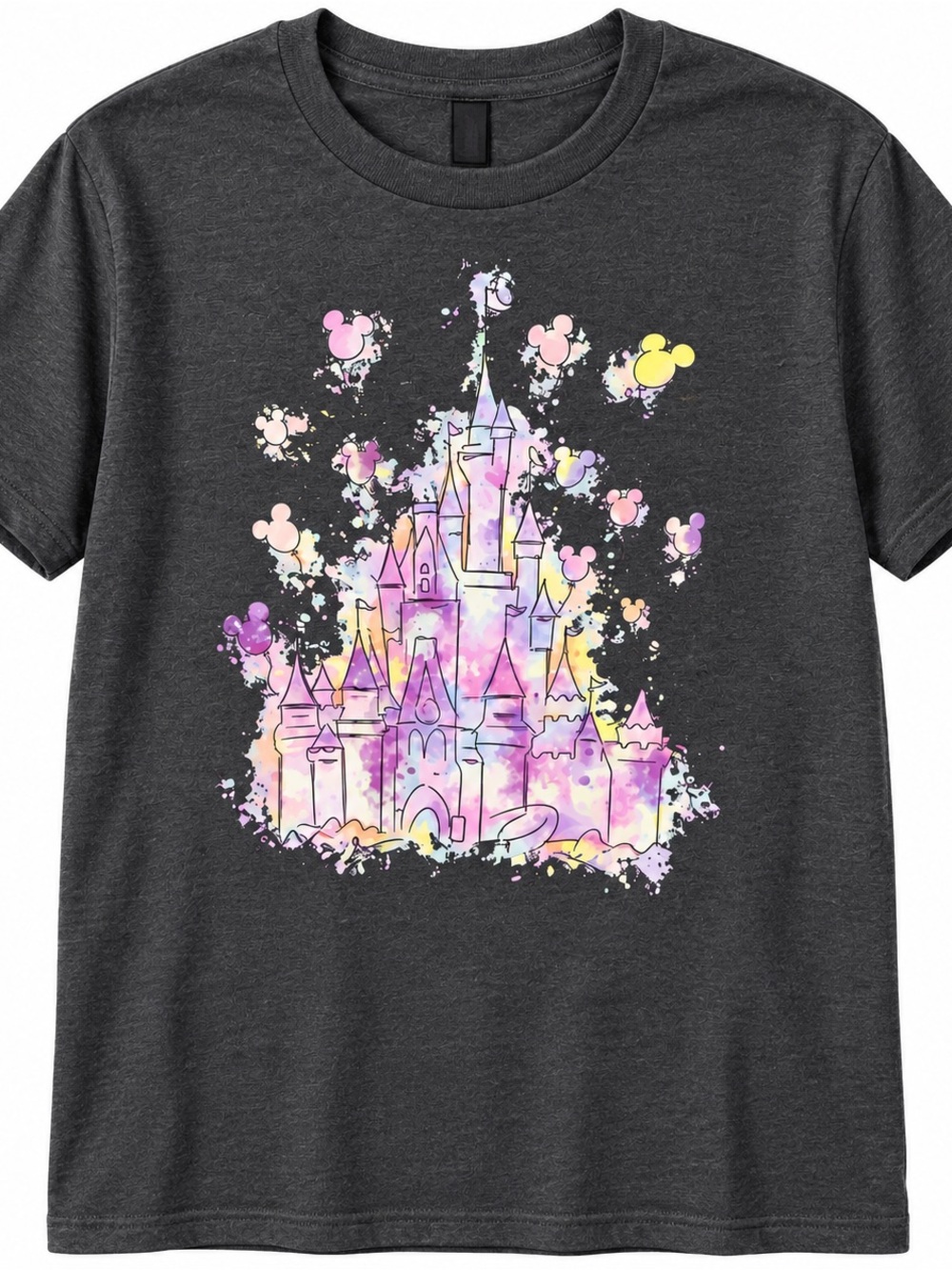Youth Small NWOT Watercolor Castle Graphic Tee